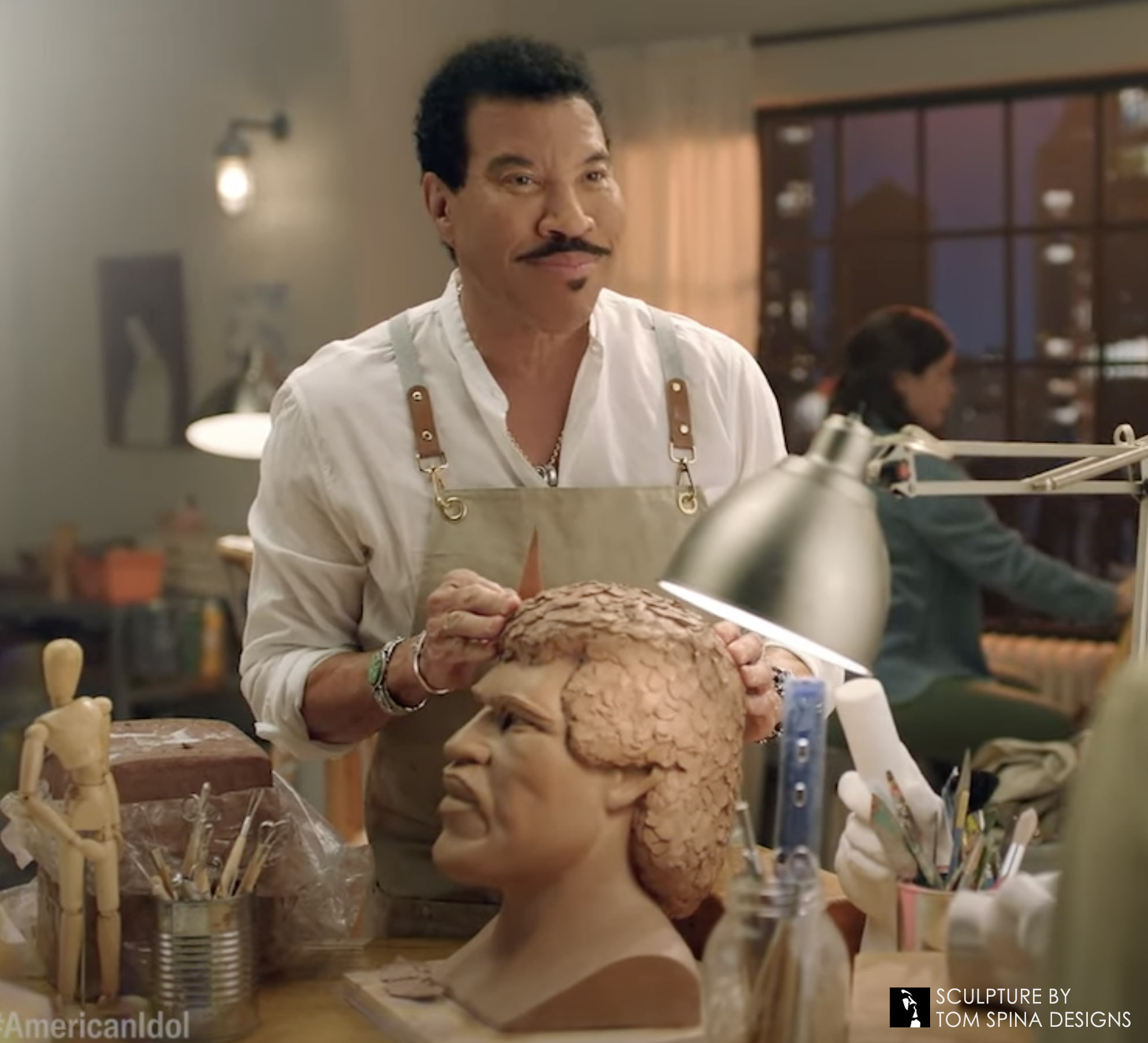Lionel Richie Hello Sculpture - a life sized bust - Tom Spina