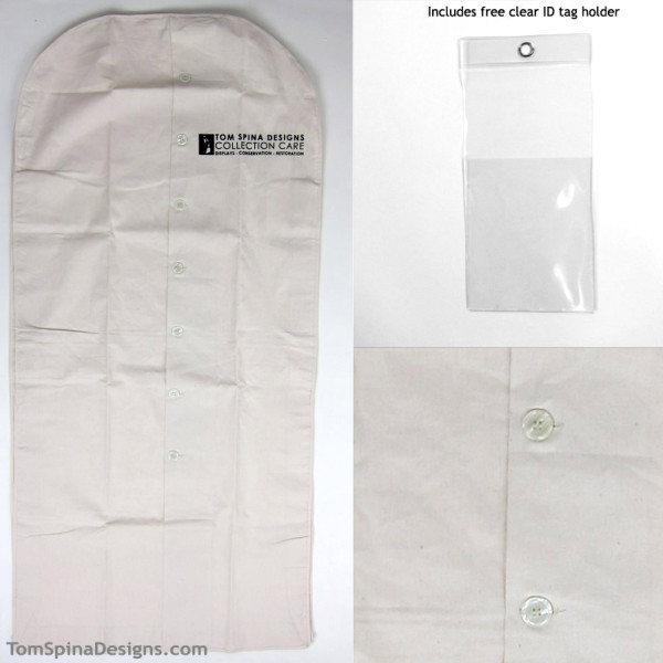 50" archival suit bagcotton muslin costume hanger bag