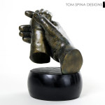 custom bronze hand sculpture