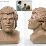 Bust sculpted by blind girl Lionel Richie