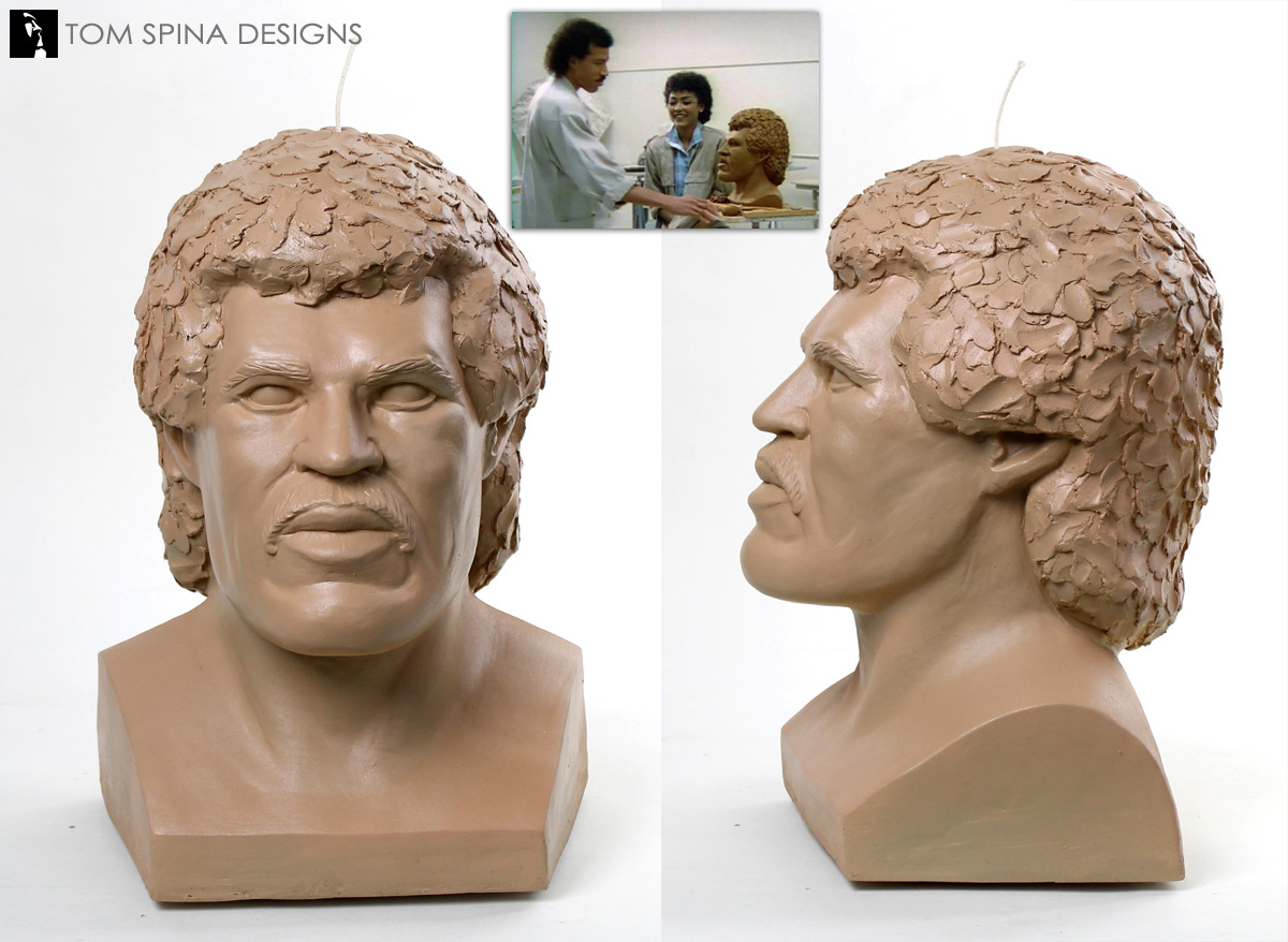 Lionel Richie Hello Sculpture - a life sized bust - Tom Spina