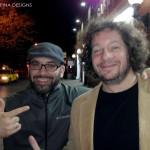 Comedian Jeff Ross with sculptor Rich Krusell