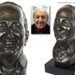 Life sized bronze bust sculpture from photos