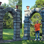 Carved Foam Cemetery Gates Arches Theme Park Prop