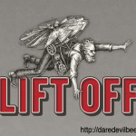 wax figure of Lift Off logo Daredevil beer