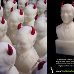 unusual corporate gag gift sculpture bust