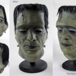 Glenn Strange Don Post Frankenstein mask for Bob Burns