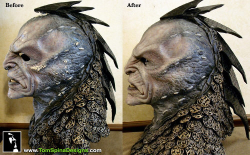 Farscape Scarran TV prop mask restoration