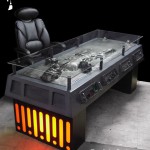 Han Solo in Carbonite desk - themed coffee table/furniture charity auction Mark Hall Casting Crowns