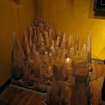 Themed Home Theater Design Man Cave faux Rocks stalagmite