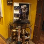 Themed Home Theater Design Man Cave steampunk table