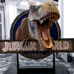 Jurassic World dinosaur foam tyrannosaurus rex photo op exhibit prop