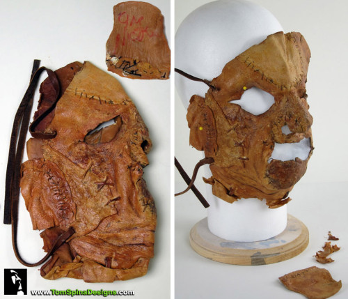 Texas Chainsaw Massacre Leatherface Mask Restoration of KNB effects movie prop