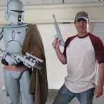 custom mannequin for Boba Fett's costume, prototype lifesized figure