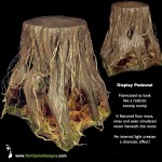 Tree stump table prop - movie themed furniture for home theater or office