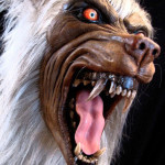 Werewolf statue fangs and head
