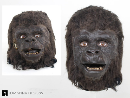 Planet of the Apes Mask Prop gorilla from 1968 film on custom mannequin head