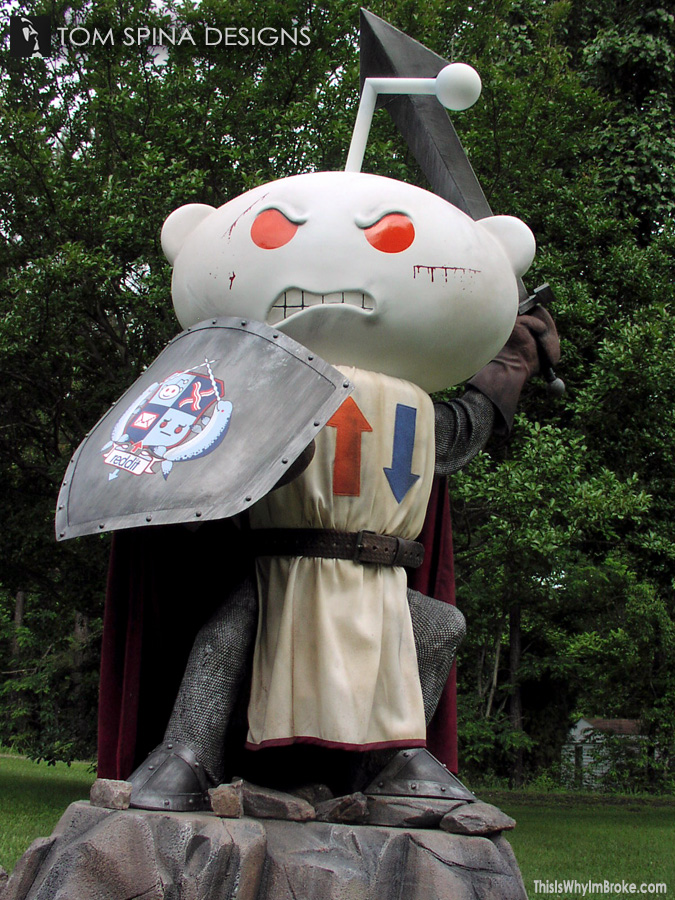Reddit Snoo Alien Life Sized Foam Statue