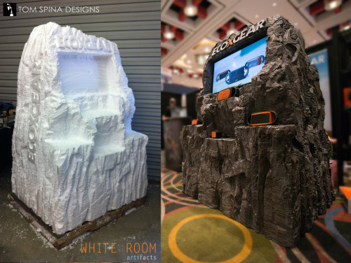 foam trade show booth prop mountain rocks