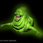 Ghostbusters 3D cgi Slimer Costume Sculpture