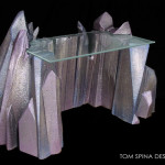 Custom theme prop furniture - crystal sci fi desk