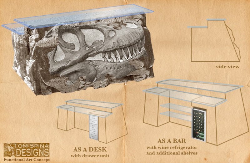 dinosaur furniture custom home theater theme props