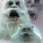 latex yeti snow monster puppet character