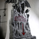 tim burton themed party event prop headstone
