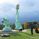 Statue of Liberty photo-op installation at GovBallNYC