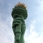 Statue of Liberty photo-op installation at GovBallNYC