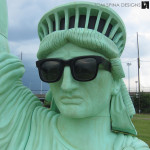 Statue of Liberty photo-op installation at GovBallNYC