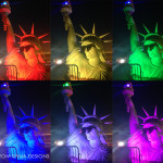 Statue of Liberty photo-op with light fx
