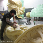EPS foam artist working on Liberty photo-op