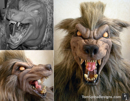 Hyena lifesize werewolf bust prop latex display mask