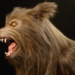 Lifesized werewolf statue custom sculpture side view