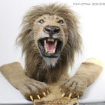 lion puppet head and wearable paws