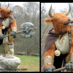 Minotaur statue lifesized foam sculpted creature character