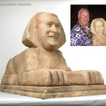 egypt, egyptian statue, scaled gag gift sculpted from photos