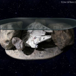 Millennium Falcon Coffee Table Star Wars Asteroid Chase