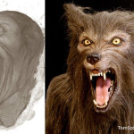 life sized werewolf statue head latex and resin