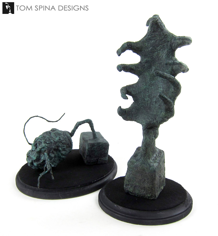 conservation of Tim Burton Delia potato and venus fly trap claw statue props