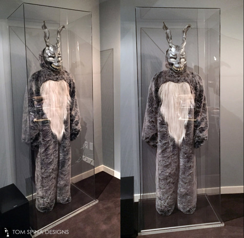 custom mannequin and custom acrylic display case for Donnie Darko Frank Costume