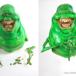 Ghostbusters Slimer movie prop maquette restoration, repair and conservation