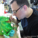 Ghostbusters Slimer movie prop maquette restoration, repair and conservation