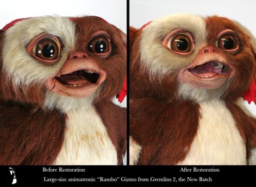 Gremlins Gizmo Rambo, Gremlins 2, the New Batch screen used prop repair