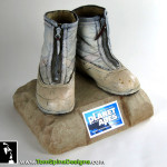 Escape from the Planet of the Apes movie prop Roddy McDowall boots display