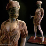 Custom mannequin display for Silent Hill dark nurse costume