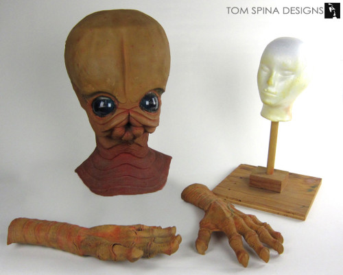 conservation of screen used star wars cantina band prop mask and hands