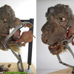 original Luke Skywalker Tauntaun movie prop during restoration