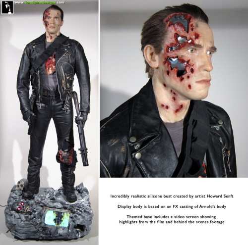 T2 Terminator Costume Mannequin Themed Display